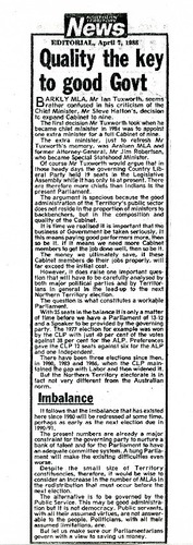 Preview medium nt news editorial  quality the key to good government  7 april 1988