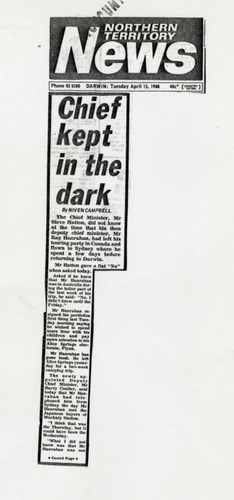 Preview medium nt news  chief kept in the dark  12 aapril 1988