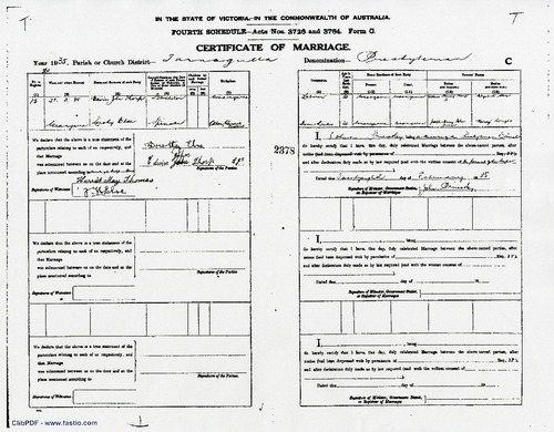 Preview medium marriage certificate edwin thorp   dorothy else 28 feb 1935