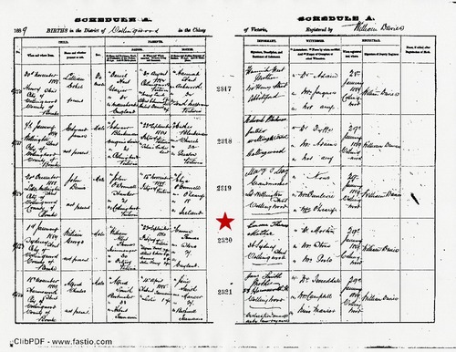 Preview medium birth certificate william george thomas 1 january 1889