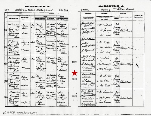 Preview medium birth certificate william george thomas 1 january 1889