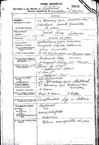 Preview medium death certificate jacob lenz 25 feb 1942