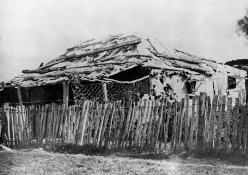 Medium workers bark hut at dalby