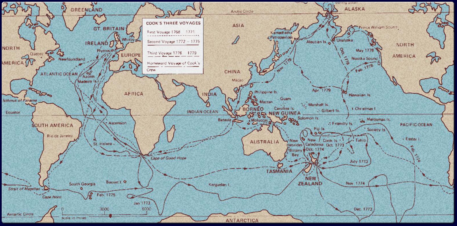 Three Voyages Of James Cook The Stone Family In Australia